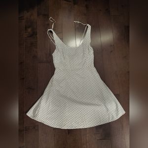 Zara Black and White Print Polka Dot Dress NEW